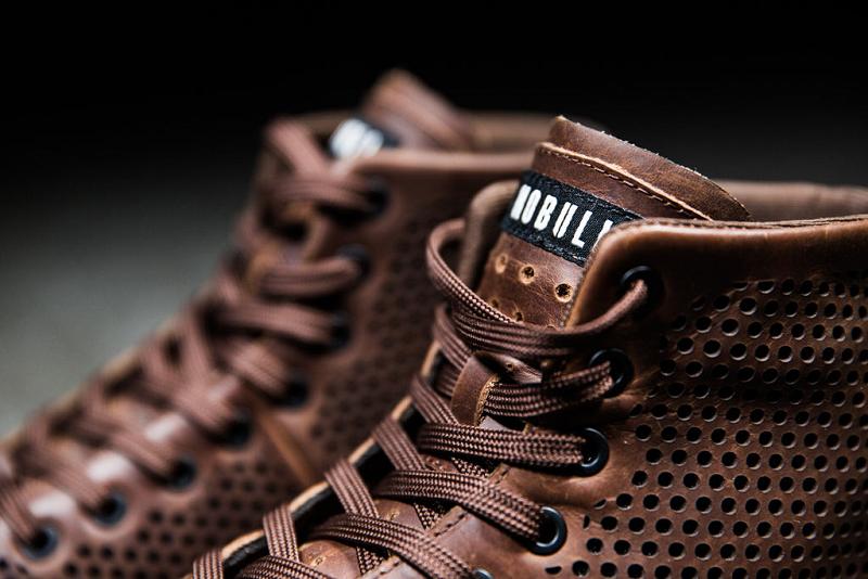 Men's Nobull High-Top Coffee Leather Trainers Coffee | SG H2393A